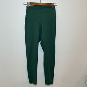 SHEFIT Luxe Green Diamond Pattern Moisture Wicking Workout‎ Leggings Size Small